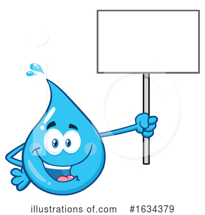 Royalty-Free (RF) Water Drop Clipart Illustration by Hit Toon - Stock Sample #1634379