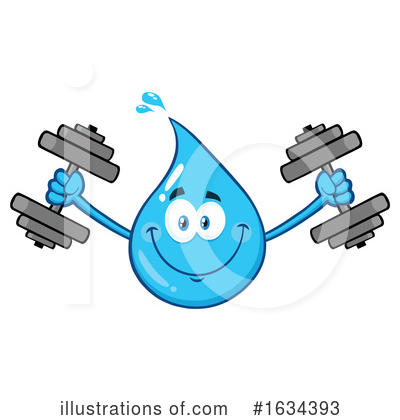 Royalty-Free (RF) Water Drop Clipart Illustration by Hit Toon - Stock Sample #1634393