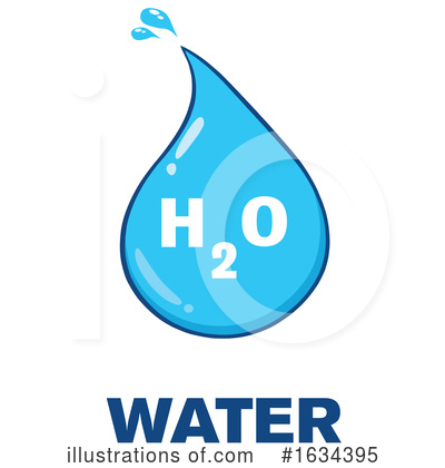 Royalty-Free (RF) Water Drop Clipart Illustration by Hit Toon - Stock Sample #1634395