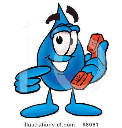 Royalty-Free (RF) Water Drop Clipart Illustration by Mascot Junction - Stock Sample #8661