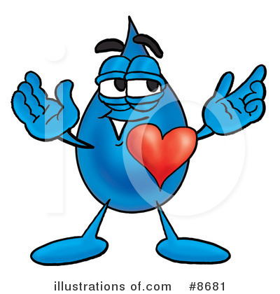 Royalty-Free (RF) Water Drop Clipart Illustration by Mascot Junction - Stock Sample #8681