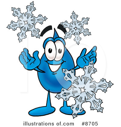 Royalty-Free (RF) Water Drop Clipart Illustration by Mascot Junction - Stock Sample #8705