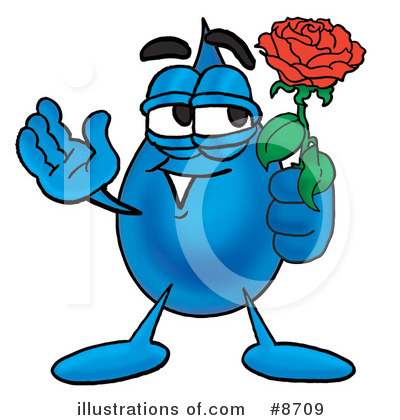Royalty-Free (RF) Water Drop Clipart Illustration by Mascot Junction - Stock Sample #8709