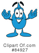 Water Drop Mascot Clipart #84927 by Mascot Junction