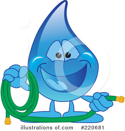 Water Droplet Character Clipart #220681 by Toons4Biz