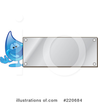Royalty-Free (RF) Water Droplet Character Clipart Illustration by Mascot Junction - Stock Sample #220684