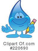 Water Droplet Character Clipart #220690 by Mascot Junction
