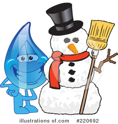 Royalty-Free (RF) Water Droplet Character Clipart Illustration by Mascot Junction - Stock Sample #220692
