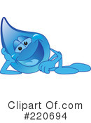 Water Droplet Character Clipart #220694 by Mascot Junction