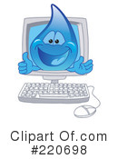 Water Droplet Character Clipart #220698 by Mascot Junction