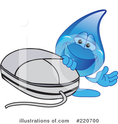Water Droplet Character Clipart #220700 by Toons4Biz