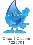 Water Droplet Character Clipart #220701 by Mascot Junction