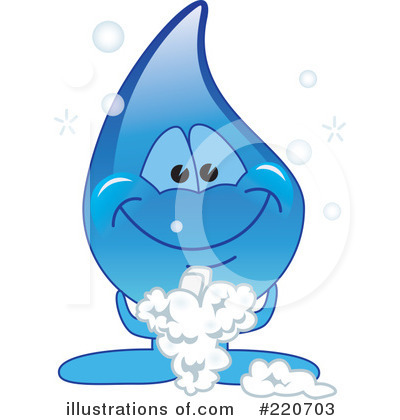 Water Droplet Character Clipart #220703 by Toons4Biz