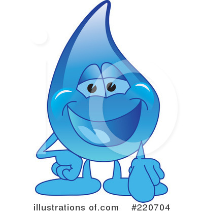 Water Droplet Character Clipart #220704 by Toons4Biz