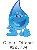 Water Droplet Character Clipart #220704 by Mascot Junction