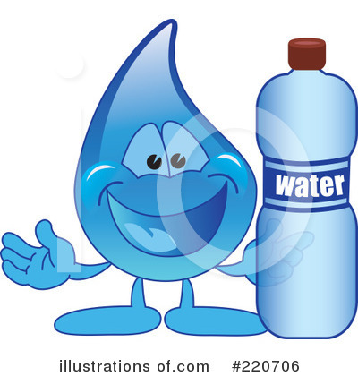 Water Droplet Character Clipart #220706 by Toons4Biz