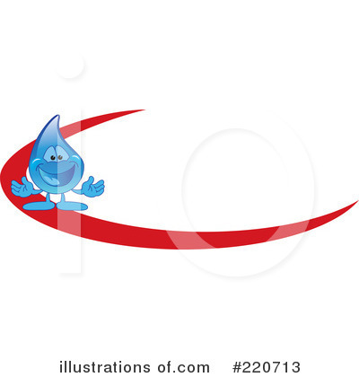 Water Droplet Character Clipart #220713 by Toons4Biz