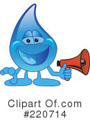 Water Droplet Character Clipart #220714 by Mascot Junction