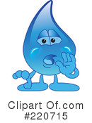Water Droplet Character Clipart #220715 by Mascot Junction