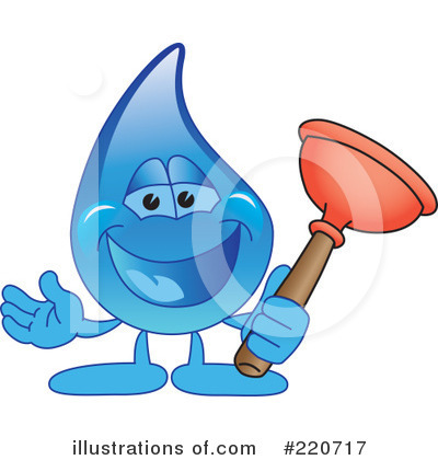 Water Droplet Character Clipart #220717 by Toons4Biz