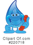 Water Droplet Character Clipart #220718 by Mascot Junction