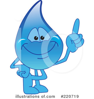 Water Droplet Character Clipart #220719 by Toons4Biz