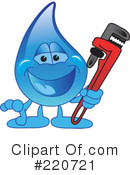 Water Droplet Character Clipart #220721 by Mascot Junction