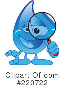 Water Droplet Character Clipart #220722 by Mascot Junction