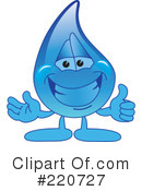 Water Droplet Character Clipart #220727 by Mascot Junction