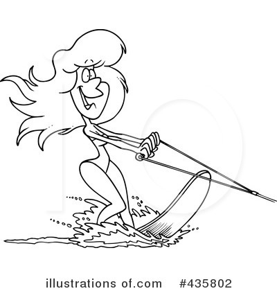 Royalty-Free (RF) Water Skiing Clipart Illustration by toonaday - Stock Sample #435802