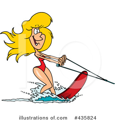 Royalty-Free (RF) Water Skiing Clipart Illustration by toonaday - Stock Sample #435824