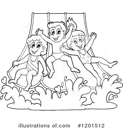 Royalty-Free (RF) Water Slide Clipart Illustration by visekart - Stock Sample #1201512