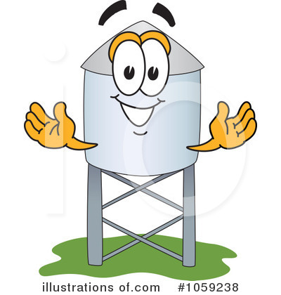 Water Tower Clipart #1059238 by Mascot Junction
