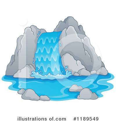 Royalty-Free (RF) Waterfall Clipart Illustration by visekart - Stock Sample #1189549