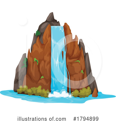 Royalty-Free (RF) Waterfall Clipart Illustration by Vector Tradition SM - Stock Sample #1794899