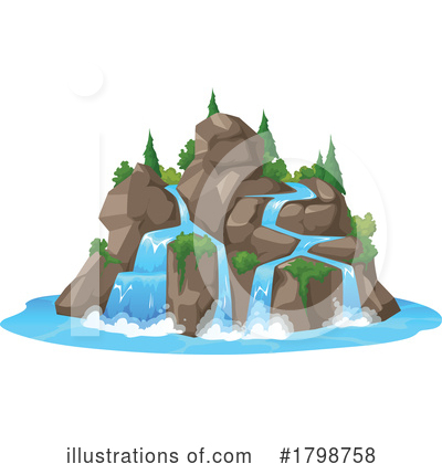 Royalty-Free (RF) Waterfall Clipart Illustration by Vector Tradition SM - Stock Sample #1798758
