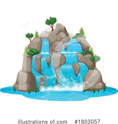 Royalty-Free (RF) Waterfall Clipart Illustration by Vector Tradition SM - Stock Sample #1803057