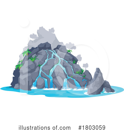Royalty-Free (RF) Waterfall Clipart Illustration by Vector Tradition SM - Stock Sample #1803059
