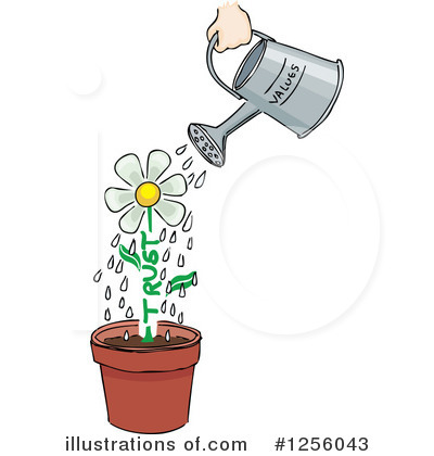 Royalty-Free (RF) Watering Can Clipart Illustration by David Rey - Stock Sample #1256043