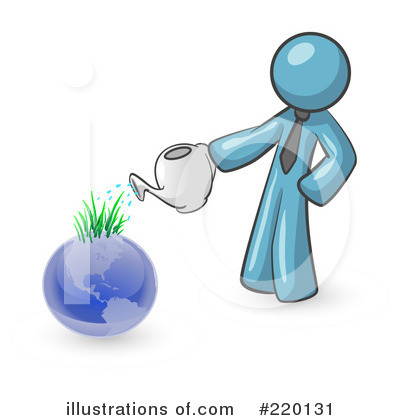 Royalty-Free (RF) Watering Clipart Illustration by Leo Blanchette - Stock Sample #220131