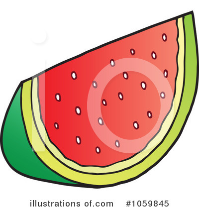Royalty-Free (RF) Watermelon Clipart Illustration by visekart - Stock Sample #1059845