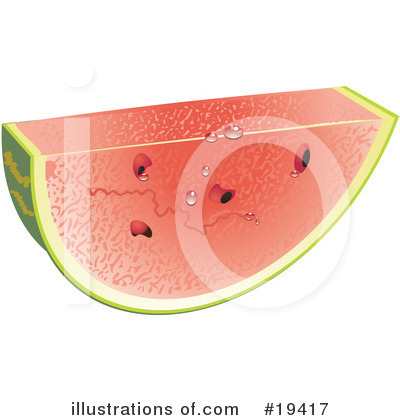 Royalty-Free (RF) Watermelon Clipart Illustration by Vitmary Rodriguez - Stock Sample #19417