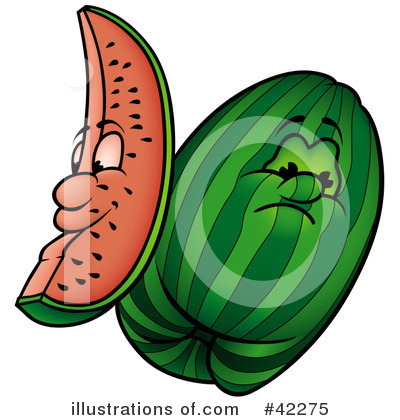 Royalty-Free (RF) Watermelon Clipart Illustration by dero - Stock Sample #42275