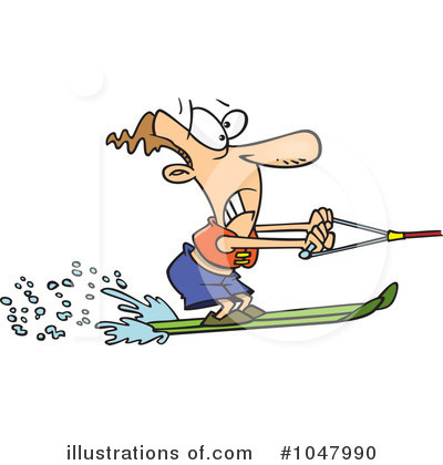 Royalty-Free (RF) Waterskiing Clipart Illustration by toonaday - Stock Sample #1047990