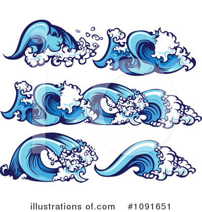 Royalty-Free (RF) Waves Clipart Illustration by Chromaco - Stock Sample #1091651