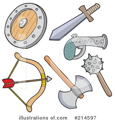 Royalty-Free (RF) Weapons Clipart Illustration by visekart - Stock Sample #214597