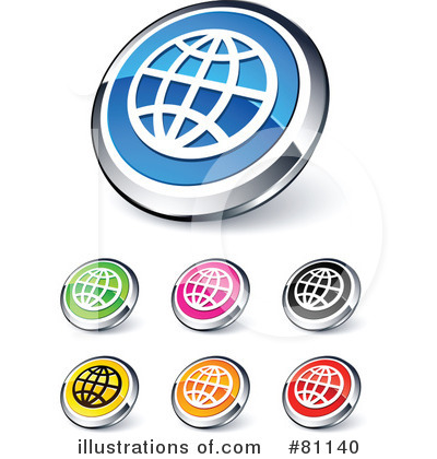 Royalty-Free (RF) Web Site Buttons Clipart Illustration by beboy - Stock Sample #81140