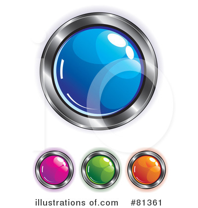 Royalty-Free (RF) Web Site Buttons Clipart Illustration by kaycee - Stock Sample #81361