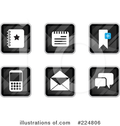 Royalty-Free (RF) Web Site Icons Clipart Illustration by Qiun - Stock Sample #224806