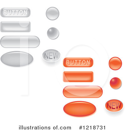 Royalty-Free (RF) Website Buttons Clipart Illustration by dero - Stock Sample #1218731